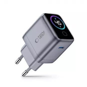 TECH-PROTECT POWERVISION NC45W-GAN 1 prievado tinklo įkroviklis PD 45W tamsiai pilkas