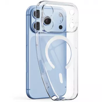 Tech-Protect Flexair MagSafe dėklas, skirtas iPhone 17 Pro Max / 18 Pro Max, skaidrus