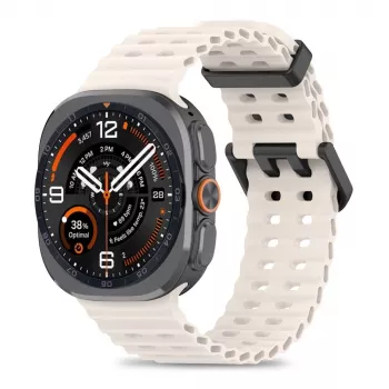 Tech-Protect Iconband Pro dirželis, skirtas Samsung Galaxy Watch Ultra 1/2 47mm, Starlight, fluoroelastomerinis sportinis dirželis