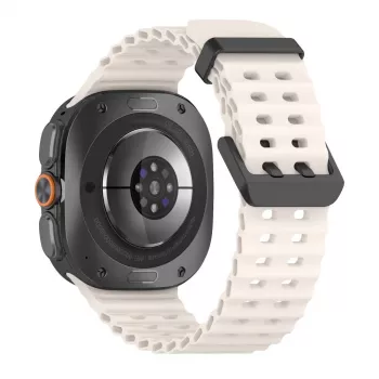 Tech-Protect Iconband Pro dirželis, skirtas Samsung Galaxy Watch Ultra 1/2 47mm, Starlight, fluoroelastomerinis sportinis dirželis