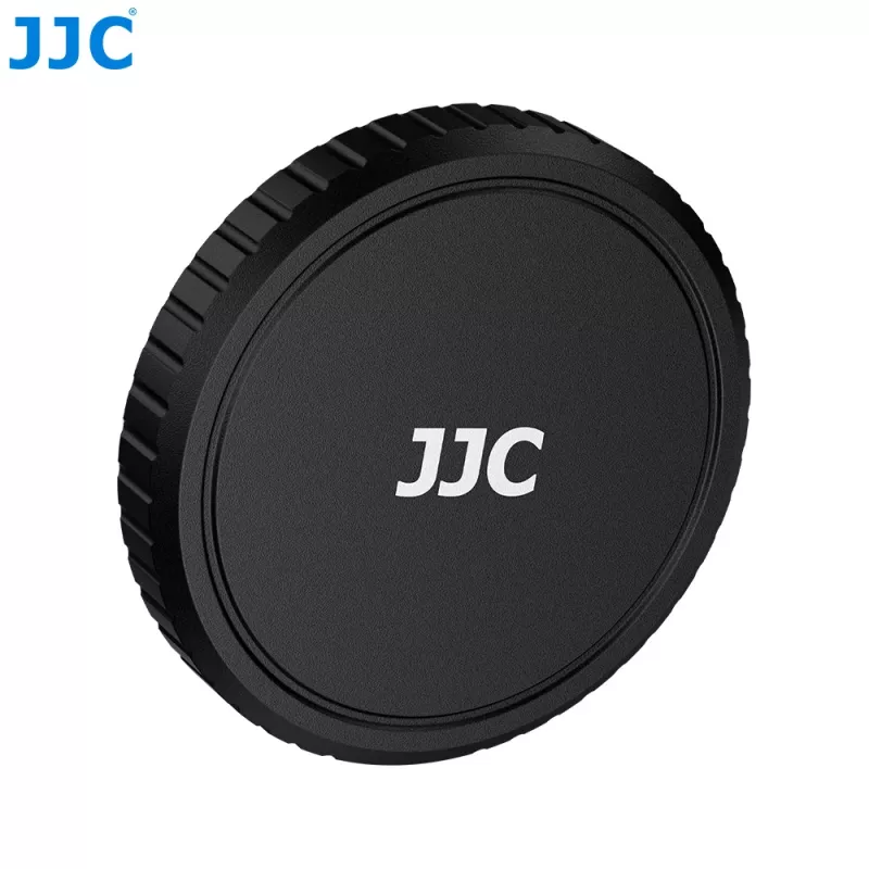 JJC LRR-OA6K2 objektyvo dangtelio ir dekoratyvinių žiedų rinkinys, skirtas DJI Osmo Action 6 (juodas dangtelis, raudonas ir mėlynas žiedai)