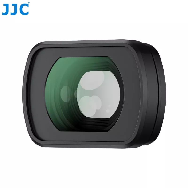 JJC 0,72x plataus kampo objektyvas, skirtas DJI Osmo Pocket 3 / 4, magnetinis tvirtinimas, daugiasluoksnis dengtas optinis stiklas, juodas