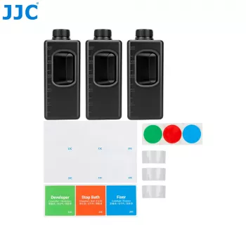 JJC 3 vienetų 1L HDPE cheminio laikymo buteliai tamsiam kambariui