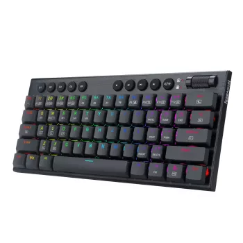 REDRAGON Horus Mini 61 klavišų trijų režimų RGB žemo profilio mechaninė žaidimų klaviatūra - juoda