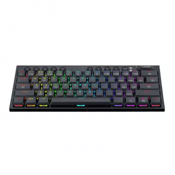 REDRAGON Horus Mini 61 klavišų trijų režimų RGB žemo profilio mechaninė žaidimų klaviatūra - juoda