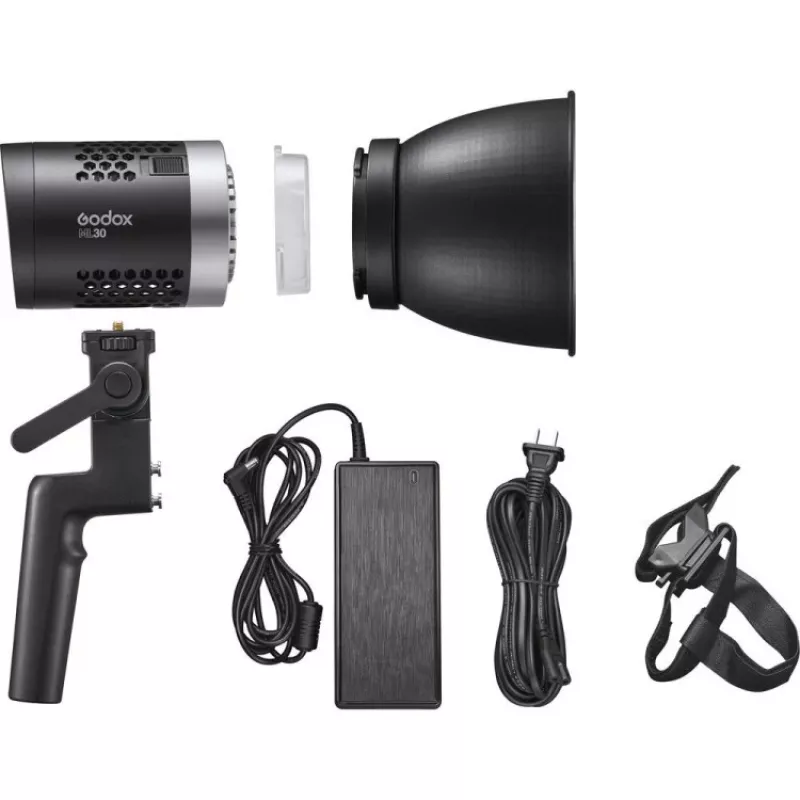 Godox ML30 30W COB LED Monolight dienos šviesos 5600K CRI 96+ TLCI 97+ su Bluetooth programėlės valdymu