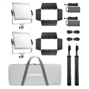 Godox Litemons LP400R 2x rinkinys LED panelio šviesa RGB