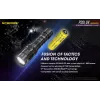 Nitecore NT-P20I-UV taktinė žibintuvėlis su UV šviesa, 1800 liumenų, USB-C įkrovimas, IP68, juoda