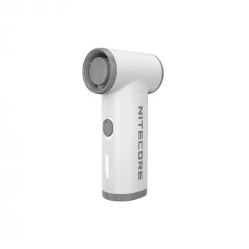 Nitecore NEF Nano nešiojamasis ventiliatorius baltas - įkraunamas per USB-C, 3 greičiai, 2500mAh baterija