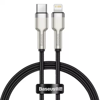 Baseus Cafule USB-C į Lightning PD 20W spartaus įkrovimo laidas 0,25 m, juodas