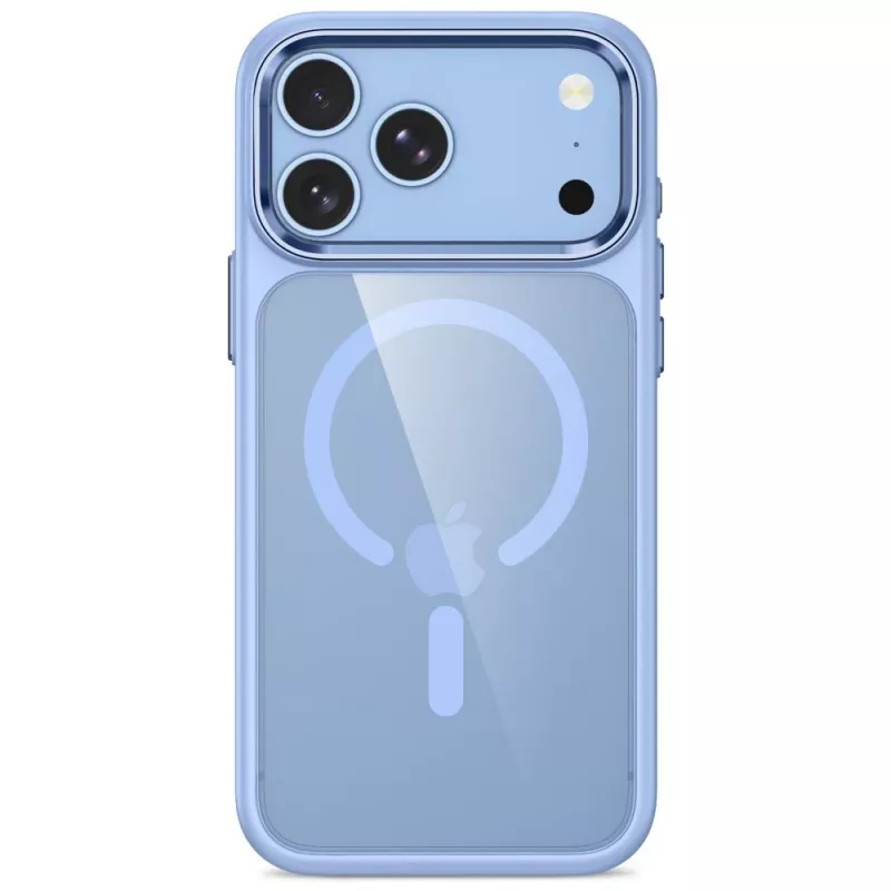 Tech-Protect Magmat MagSafe skaidrus dėklas, skirtas iPhone 17 Pro Max / 18 Pro Max - šviesiai mėlynas / permatomas