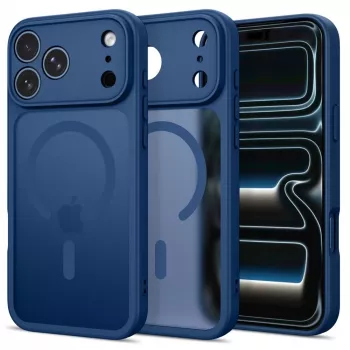 Tech-Protect Basicmag MagSafe dėklas, skirtas iPhone 17 Pro Max / 18 Pro Max – matinis tamsiai mėlynas
