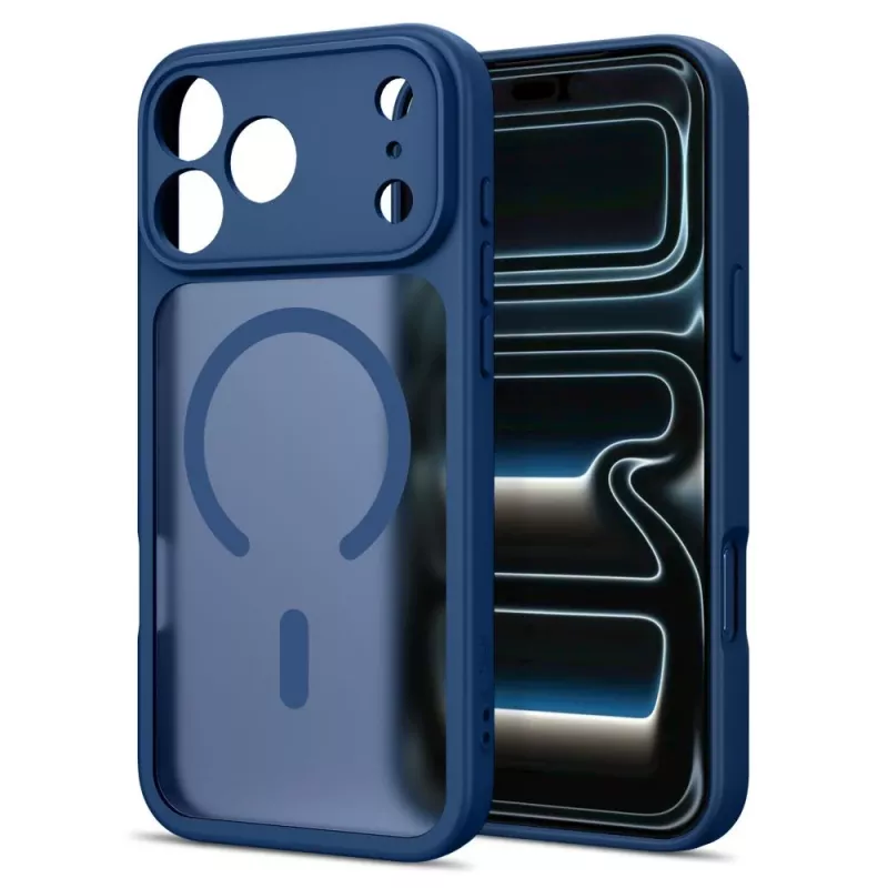 Tech-Protect Basicmag MagSafe dėklas, skirtas iPhone 17 Pro Max / 18 Pro Max – matinis tamsiai mėlynas