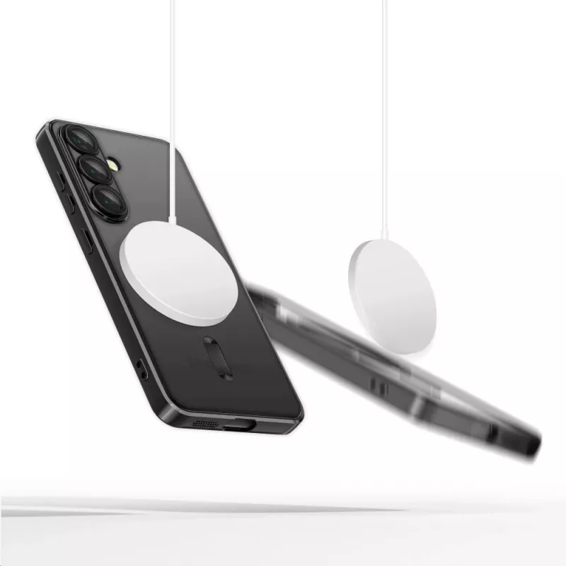 Tech-Protect Magflex MagSafe Galaxy S25 Edge dėklas, blizganti juoda