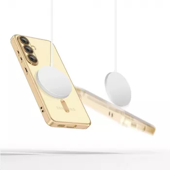 Tech-Protect Magflex MagSafe Samsung Galaxy S25 Edge dėklas blizgančios aukso spalvos