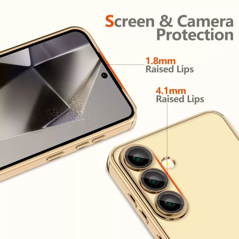 Tech-Protect Magflex MagSafe Samsung Galaxy S25 Edge dėklas blizgančios aukso spalvos