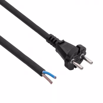 AKYGA AK-OT-06S guminis maitinimo kabelis be užbaigimo 5m 2x1,5mm² CEE 7/17