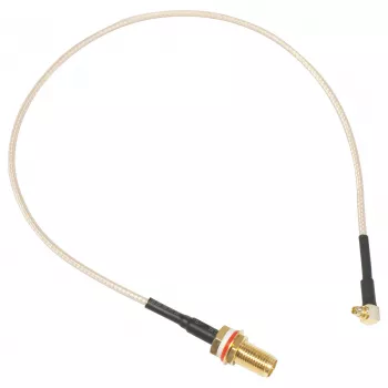 MikroTik ACMMCXRPSMA 0,26 m MMCX į RP-SMA vyriškas koaksialinis pigtail laidas, 50 omų, RG178, juodas