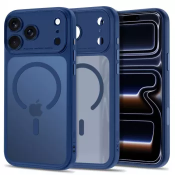 TECH-PROTECT MagPeak MagSafe dėklas, skirtas iPhone 17 Pro Max / 18 Pro Max, matinis tamsiai mėlynas
