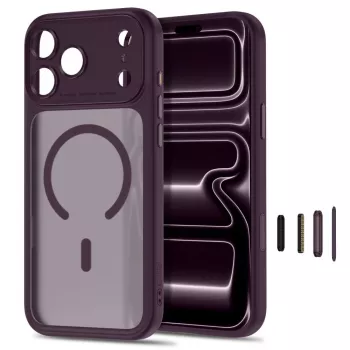 TECH-PROTECT MAGPEAK MAGSAFE CC iPhone 17 Pro / 18 Pro matinis tamsiai vyšninis