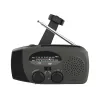 TRACER EXPLORER PRO ekspedicinis radijas su saulės panele, rankine sukimosi svirtimi, NOAA orų juosta, AM/FM, LED žibintuvėliu ir USB power bank