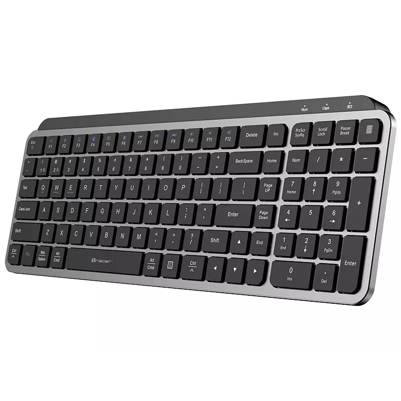 TRACER STONE RF 2.4G+BT belaidė klaviatūra, QWERTY US International, juoda