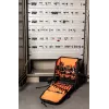 NEO TOOLS elektriko kuprinė, 31 vnt., 30 izoliuotų įrankių, patvarus 600D poliesteris, vandeniui atsparus pagrindas, 15 kg apkrova, juoda/raudona