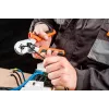NEO Tools savireguliuojantis reples su reketu įvorių antgaliams 0,25–6 mm² (AWG 23–10), kvadratinis užspaudimas, ergonomiška dviejų komponentų rankena, 200 mm