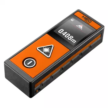Lazerinis atstumo matuoklis NEO TOOLS, 40 m diapazonas, jutiklinis ekranas