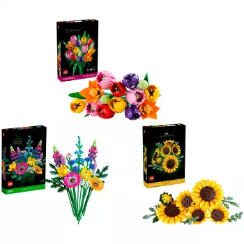 LEGO Botanicals Summer Flower Bouquet Bundle – 756 dalių botaninė kolekcija suaugusiems