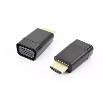 Accura HDMI į VGA adapteris su garsu, vyriškas į moterišką, 1080p, juodas