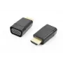 Accura HDMI į VGA adapteris su garsu, vyriškas į moterišką, 1080p, juodas