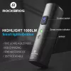 ROCKBROS V9M-1000 1000 liumenų USB-C įkraunamas priekinis dviračio žibintas - juodas