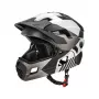 ROCKBROS TS-61 vaikiškas transformuojamas dviračio šalmas su nuimamu smakro apsaugu, S dydis (48-52 cm), pilkas