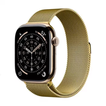 Crong Milano Steel nerūdijančio plieno dirželis Apple Watch 38/40/41/42 mm auksinis
