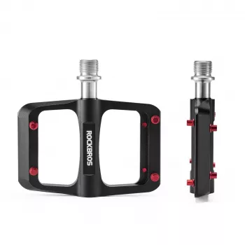 ROCKBROS BP2603 platforminiai pedalai su titano ašimi ir magnio korpusu - juodi