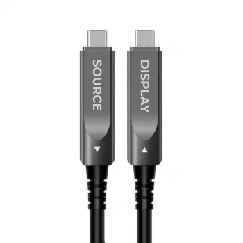 Claroc Active Optical USB-C laidas 12m 4K@60Hz 60W PD 10Gbps juodas