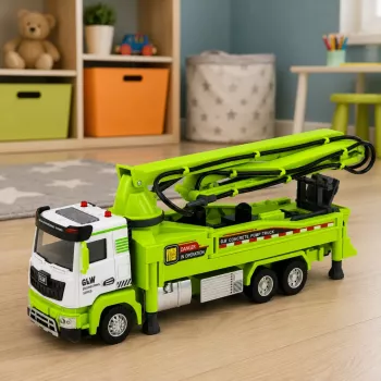 LEAN TOYS Betono siurblio sunkvežimis su šviesomis, garsais, vandeniu ir nuotolinio valdymo funkcija 1:40