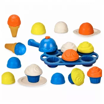 LEAN TOYS Ekologiškas medinis ledų gaminimo rinkinys vaikams, 26 dalių