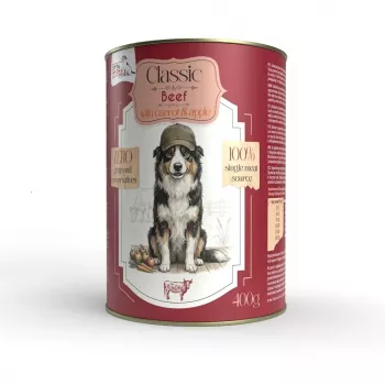 Syta Micha Grain-Free šlapias šunų maistas su jautiena ir morkomis - 400 g skardinė