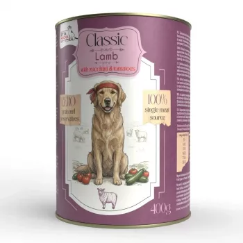 SYTA MICHA Classic Mono ėriena su cukinija šlapias šunų maistas 400g