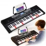 MK 2115 Mokomasis nešiojamas 37 klavišų elektroninis pianinas su 8 tembrais, 8 ritmais, 4 demonstracinėmis dainomis, mikrofono įvestimi, juodas