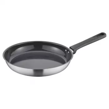 Fiskars Essential keptuvė 28 cm – aliumininė su nepridegančia danga ir Thermo-Spot, bakelito rankena, tinka visoms viryklėms, išskyrus indukcines