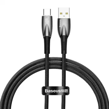 Baseus Glimmer USB-A į USB-C laidas 100W 1m juodas