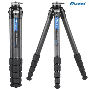 Leofoto LS-285CEX anglies pluošto Ranger serijos trikojis su integruotu niveliavimo pagrindu