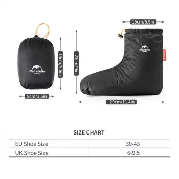 Naturehike Goose Down Ankle Boots NH18S023-T juoda, vidutinio dydžio