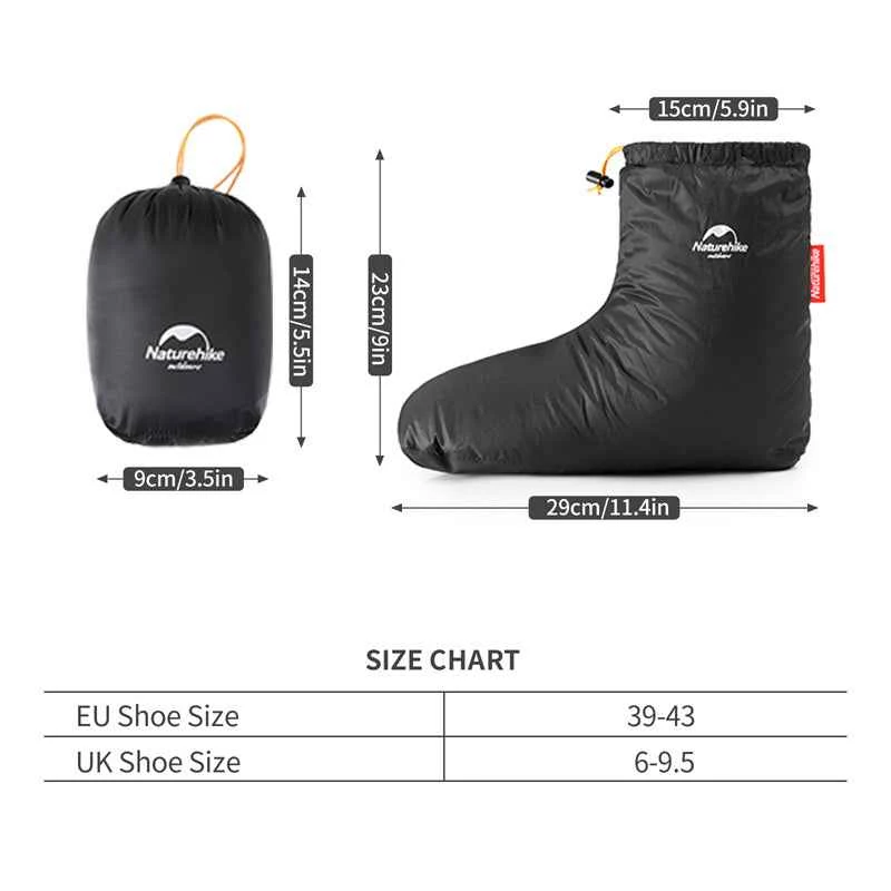Naturehike Goose Down Ankle Boots NH18S023-T juoda, vidutinio dydžio