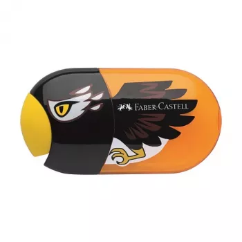 FABER-CASTELL Animals Eagle pieštukų drožtuvas, 2 angos, įvairiaspalvis