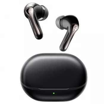 Soundpeats Air5 Pro belaidės ausinės su hibridiniu ANC, LDAC, Bluetooth 5.3, juodos