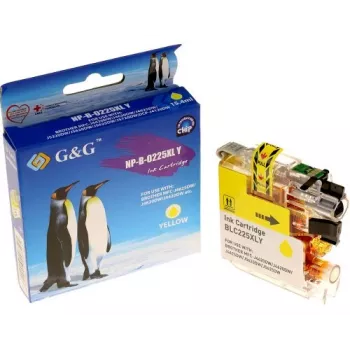 G&G suderinama rašalo kasetė Brother LC-225XLY geltona